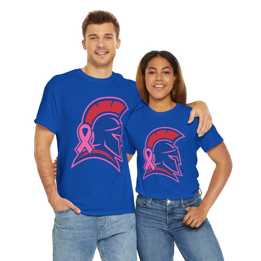 Spartan Helmet Breast Cancer Awareness Gildan Tee