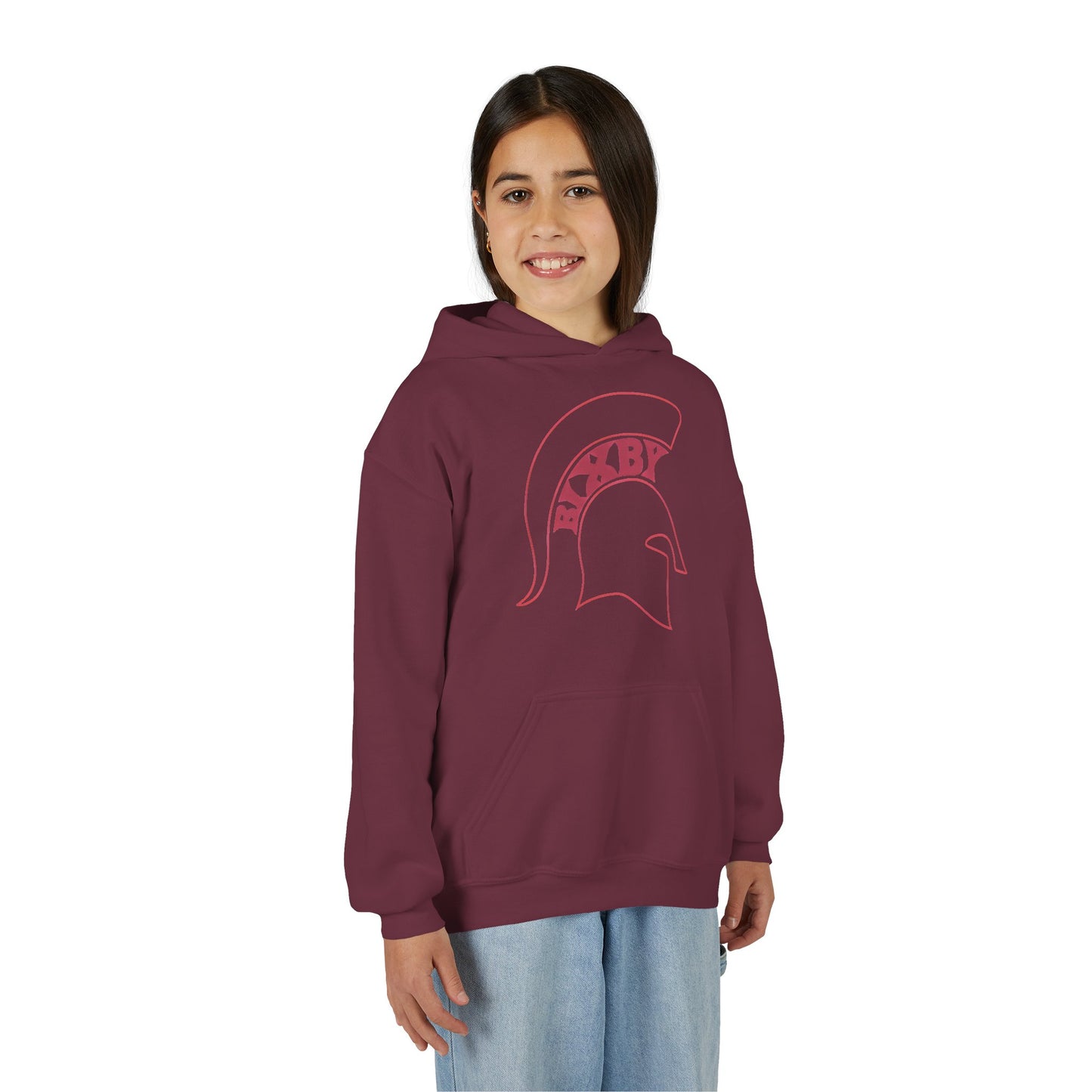 You Bixby Spartan Helmet Gildan Hoodie