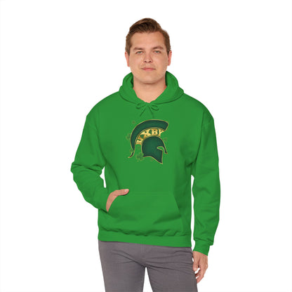 St. Patty's Good Luck Spartan Helmet Adult Gildan Hoodie