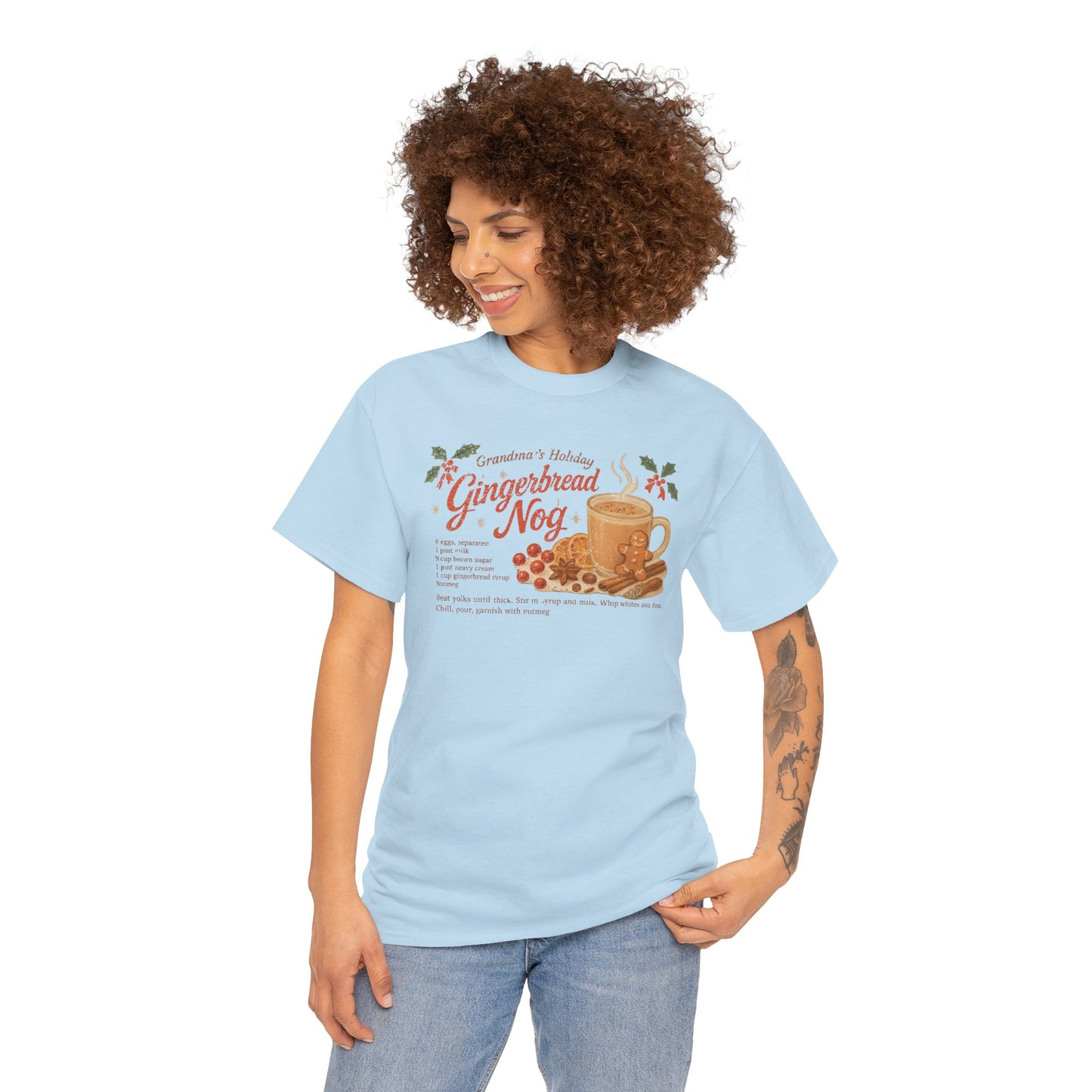 Gingerbread Nog Recipe Tee Holiday Cookie Mug Graphic