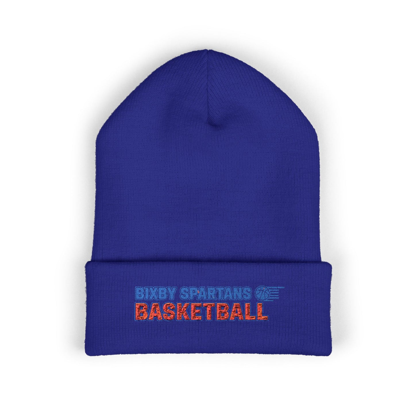 Bixby Spartan Basketball Embroidered Beanie