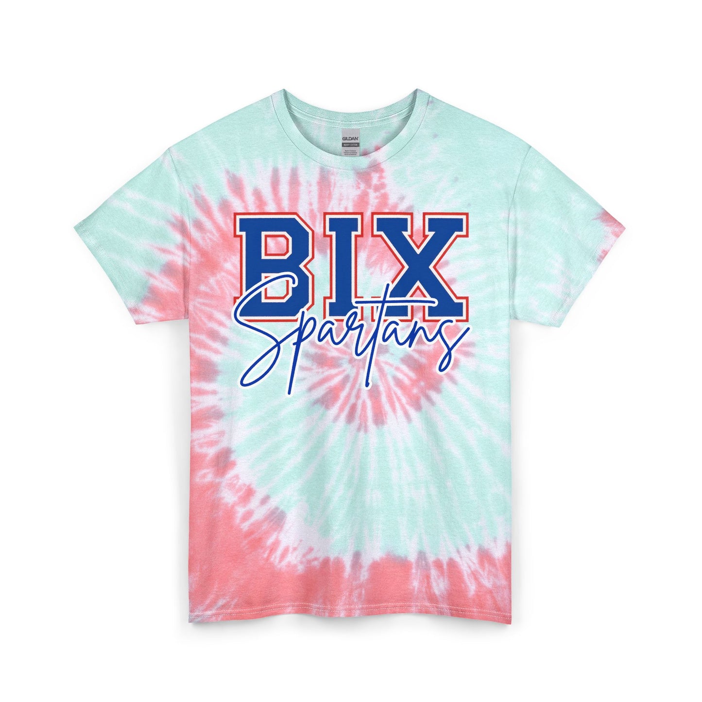 BIX Spartans Tie-Dye Spiral Gildan Tee