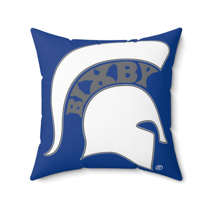 Bixby Spartans White Logo Decorative Pillow