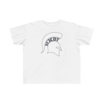 Spartan White Logo Rabbit Skins Toddler Tee