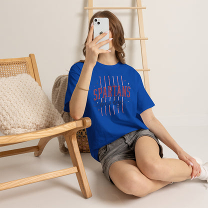 Spartans Bixby T-Shirt — Vintage Red Striped School Spirit Tee
