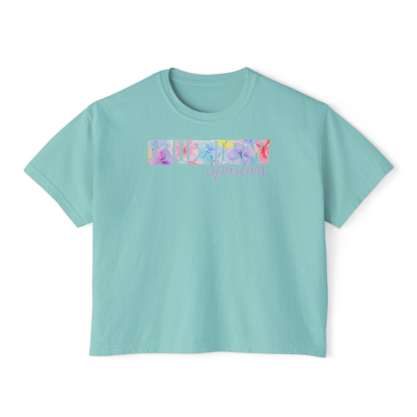 Bixby Spartans Comfort Colors Spring Pastel Boxy Tee