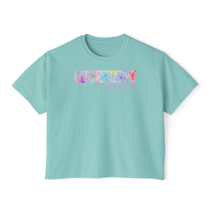 Bixby Spartans Comfort Colors Spring Pastel Boxy Tee