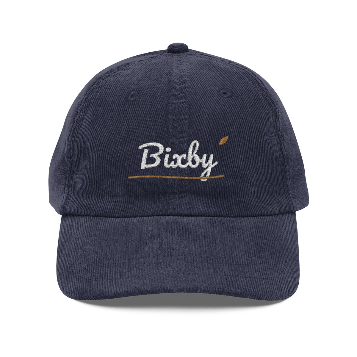Bixby Garden Script Embroidered Corduroy Dad Cap
