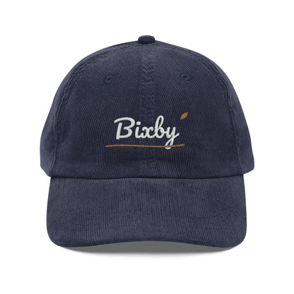 Bixby Garden Script Embroidered Corduroy Dad Cap