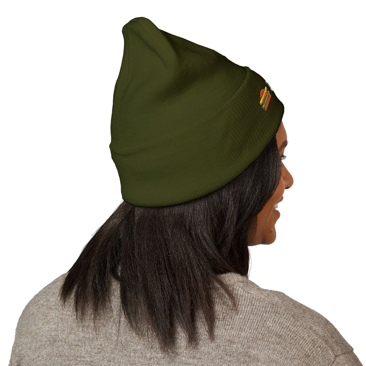 Bixby Retro Sunset Embroidered Cuffed Beanie