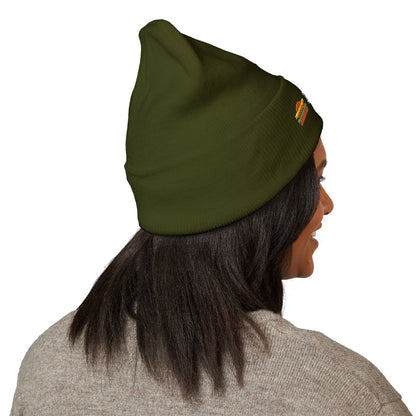 Bixby Retro Sunset Embroidered Cuffed Beanie