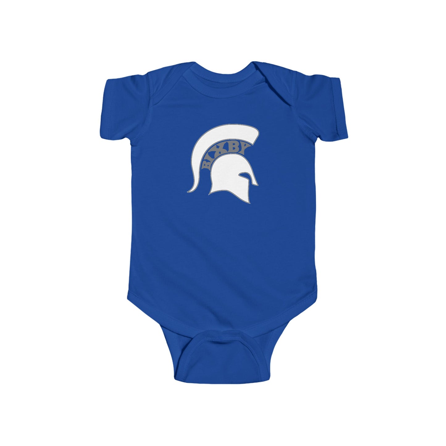Baby Spartan White Logo Rabbit Skins Onesie