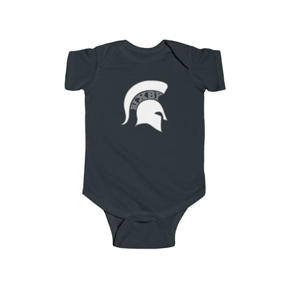 Baby Spartan White Logo Rabbit Skins Onesie