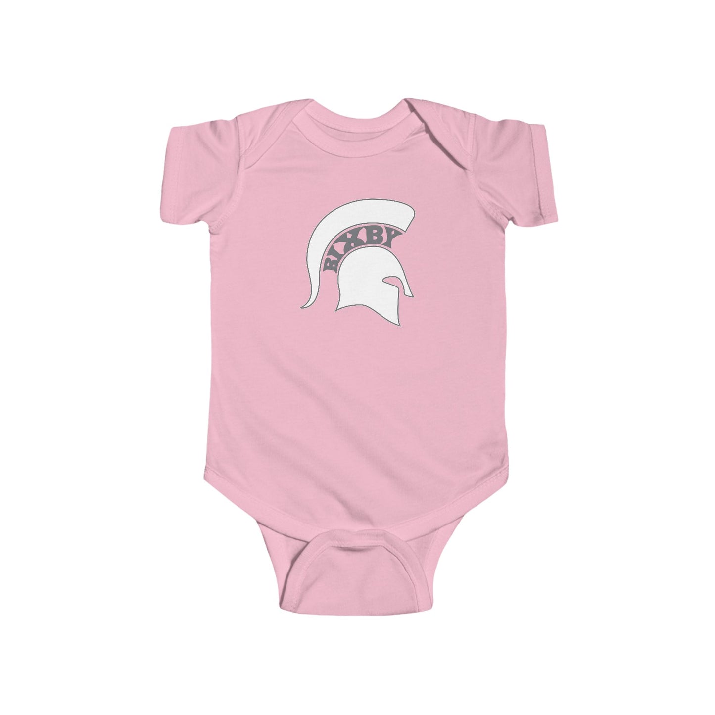 Baby Spartan White Logo Rabbit Skins Onesie