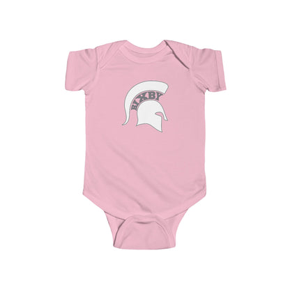 Baby Spartan White Logo Rabbit Skins Onesie