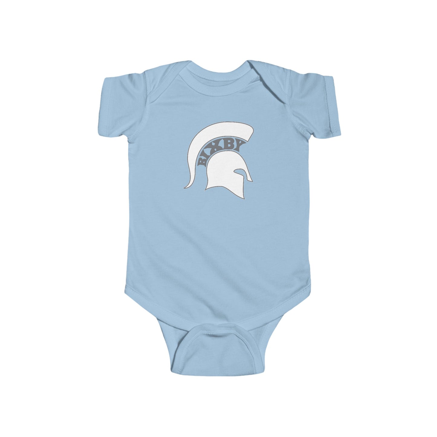 Baby Spartan White Logo Rabbit Skins Onesie