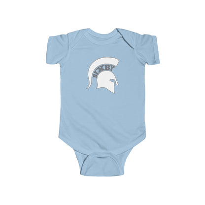 Baby Spartan White Logo Rabbit Skins Onesie