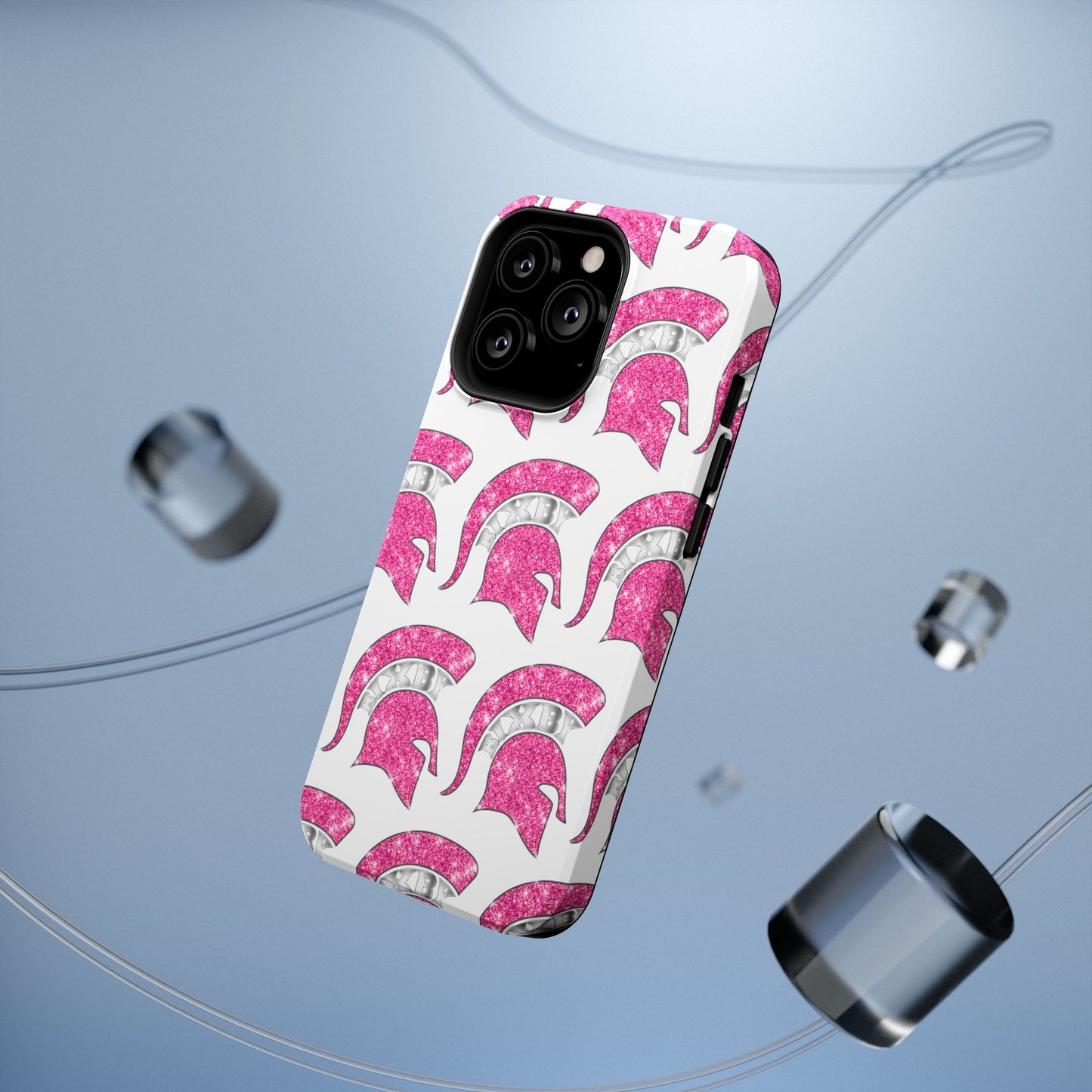 Bixby Spartan Pink Bling Logo Impact Resistant iPhone Case