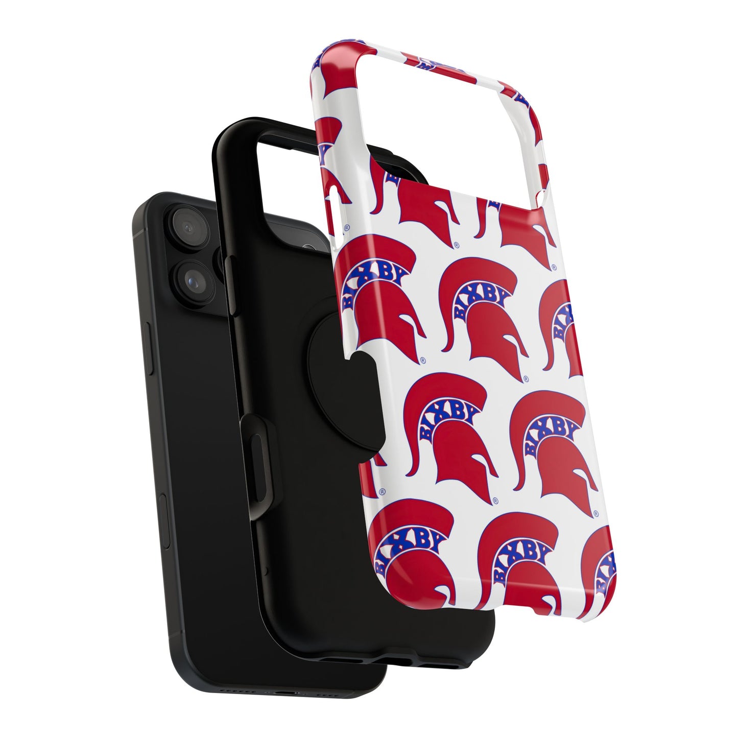 Bixby Spartan Red Logo Impact Resistant iPhone Case