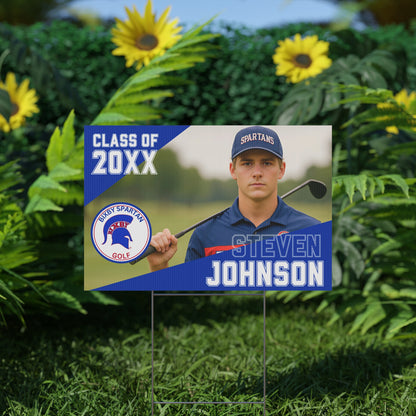 Bixby Spartan Golf Yard Sign