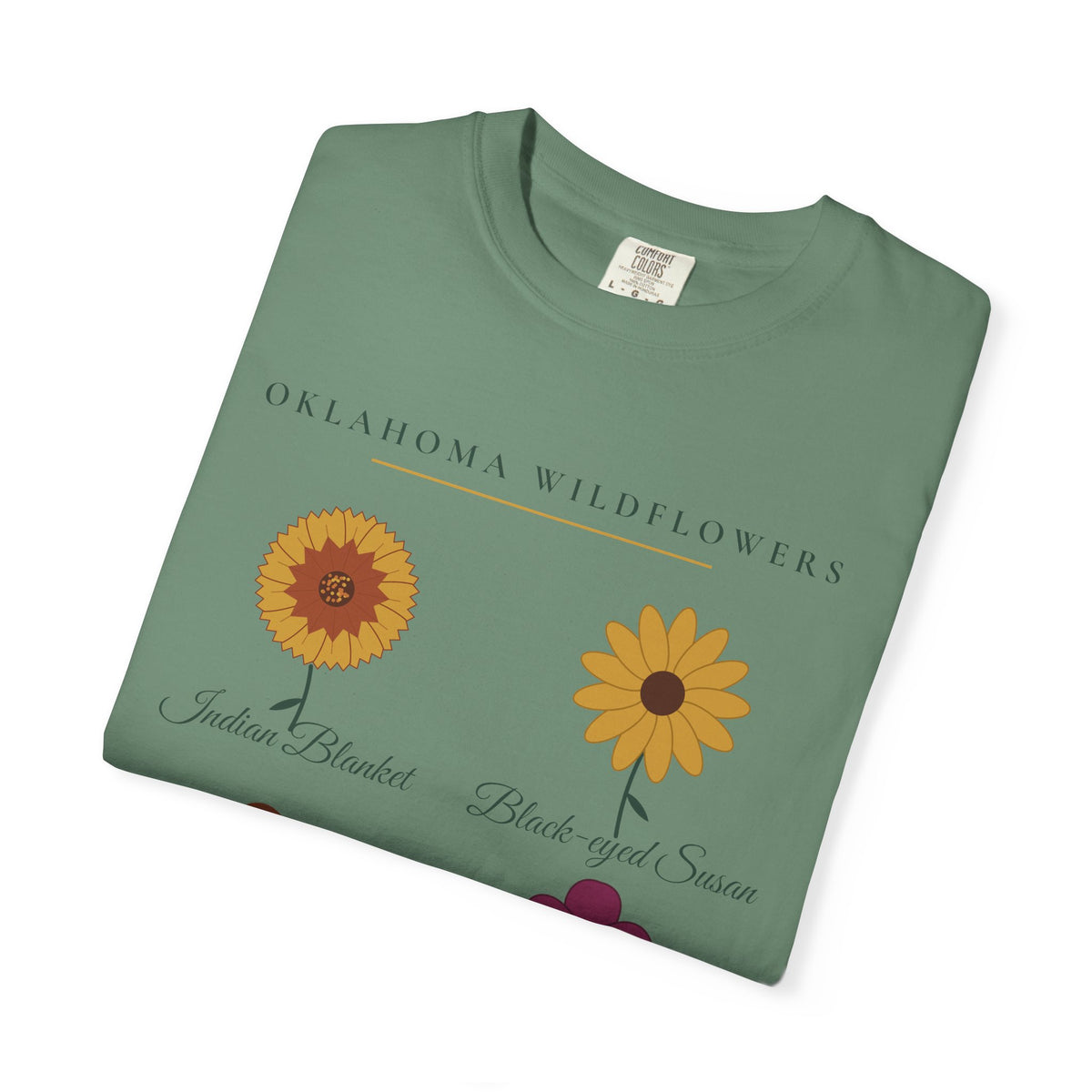 Oklahoma Wildflower Field Guide Tee | Comfort Colors