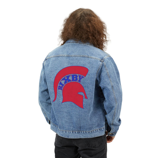 Men's Denim Jacket Spartan Red Logo