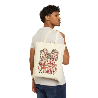 Spartans Have My Heart Canvas Tote