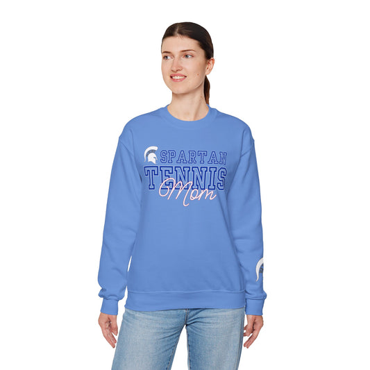 Spartan Tennis Mom Gildan Sweatshirt with Sleeve Print
