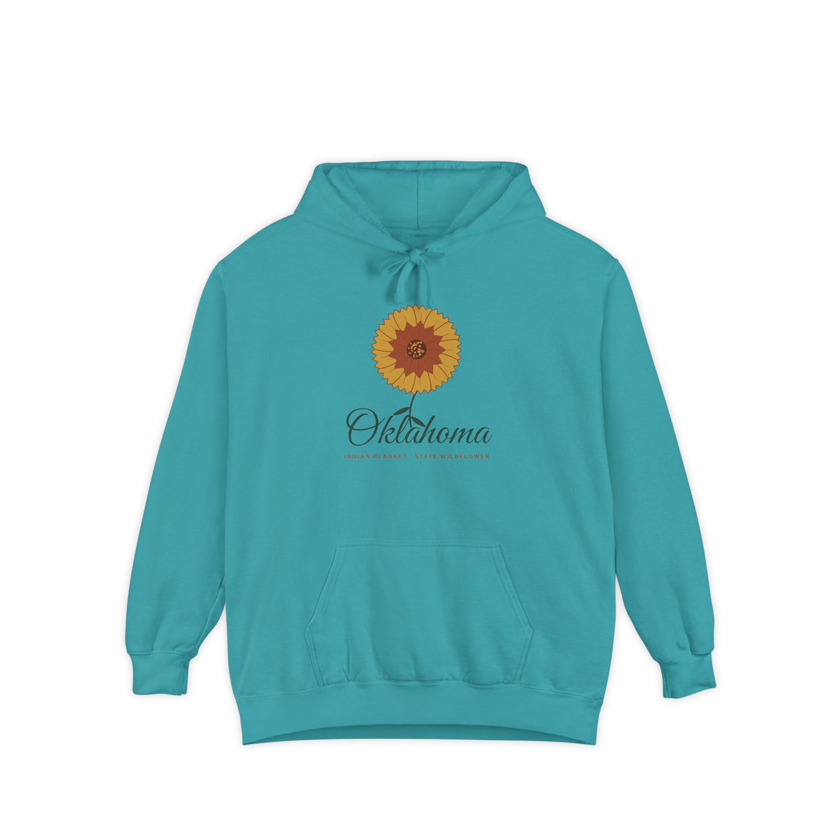 Indian Blanket Garden Script Oklahoma Hoodie | Comfort Colors