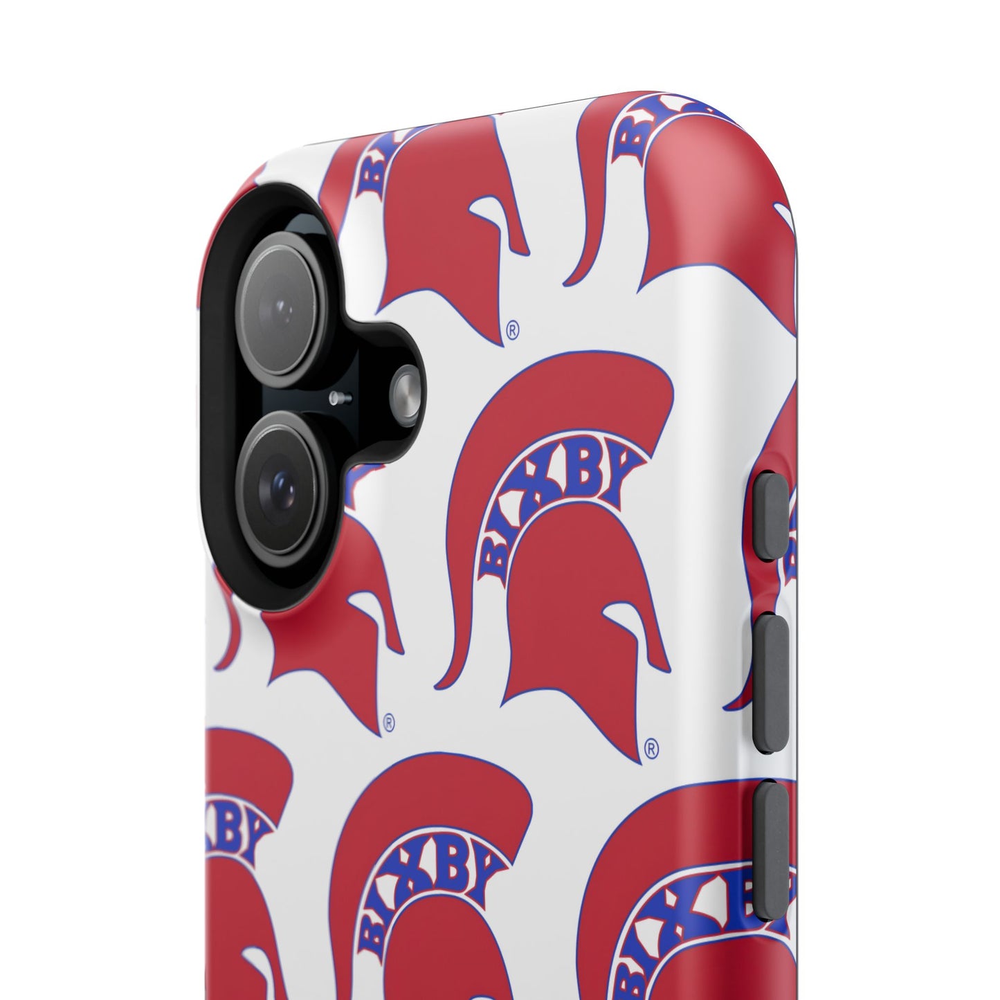 Bixby Spartan Red Logo Impact Resistant iPhone Case