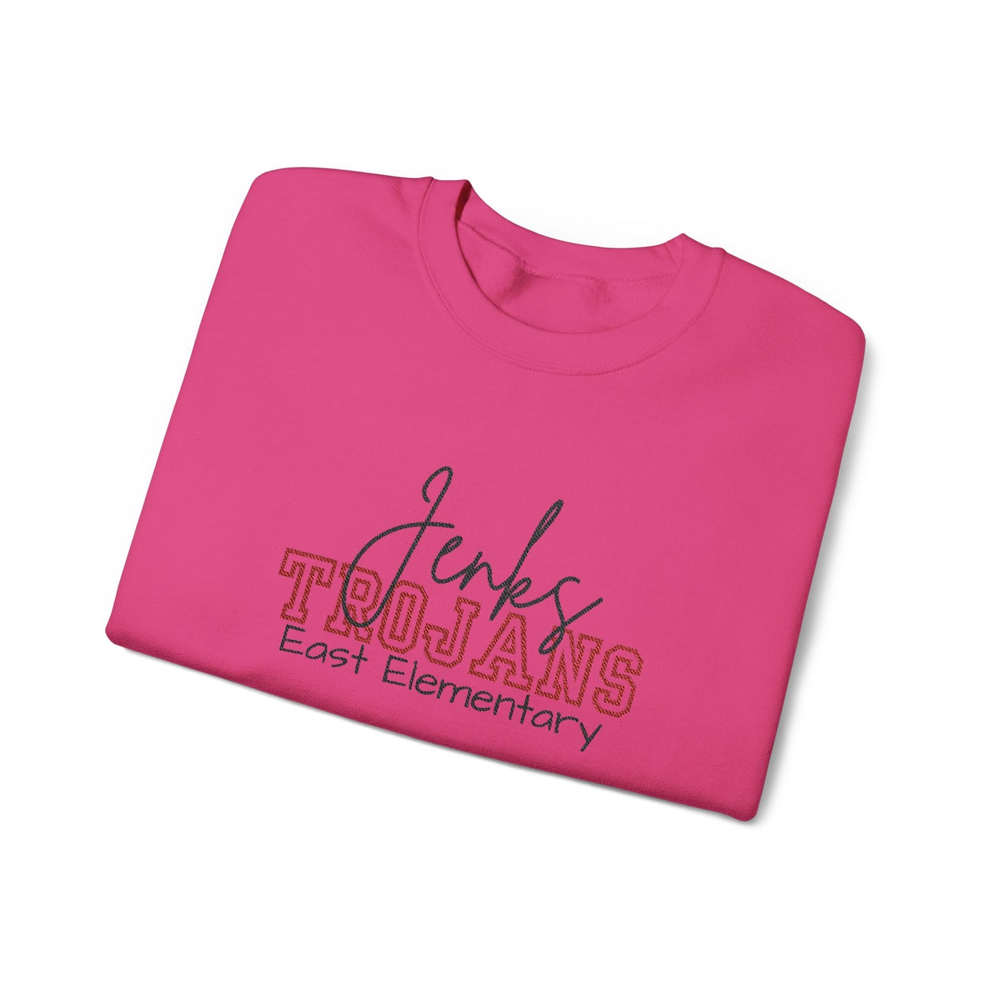 Personalized Embroidered Jenks Trojans Crewneck Sweatshirt