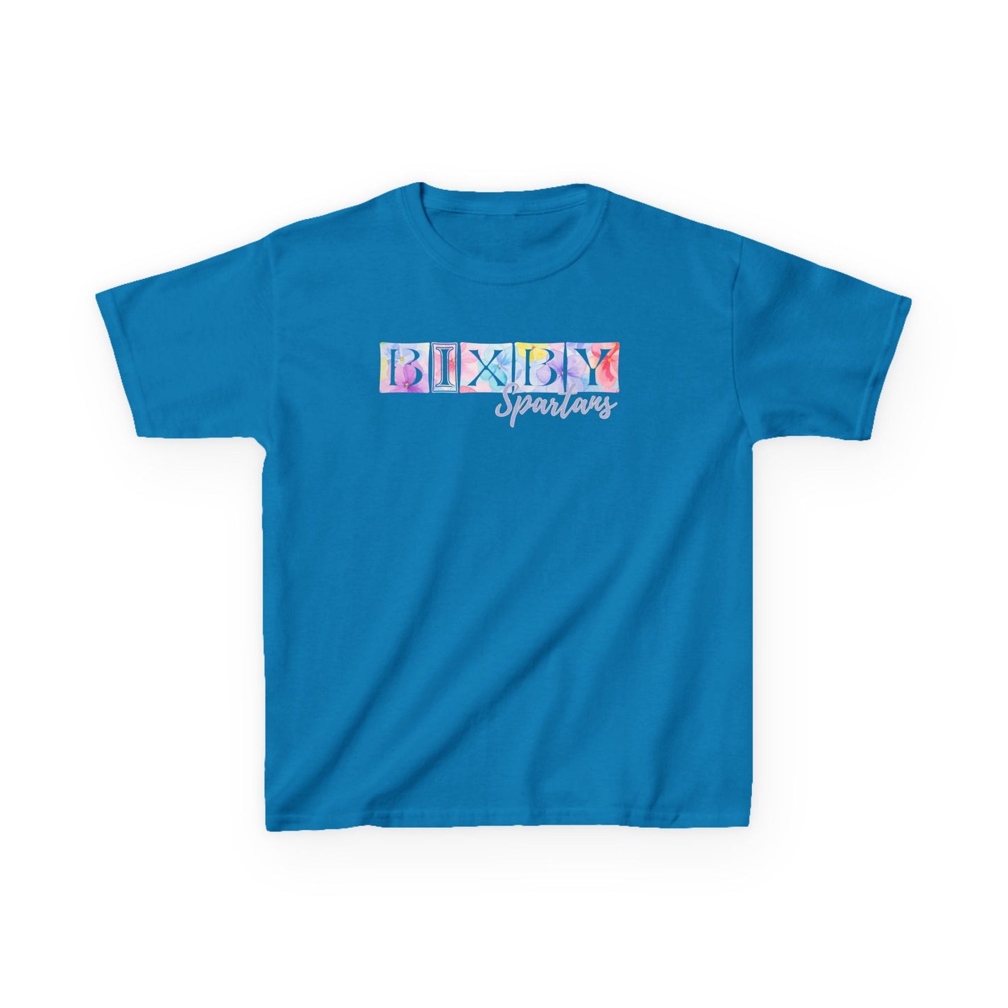 Bixby Spartans Boxy Floral Youth Tee