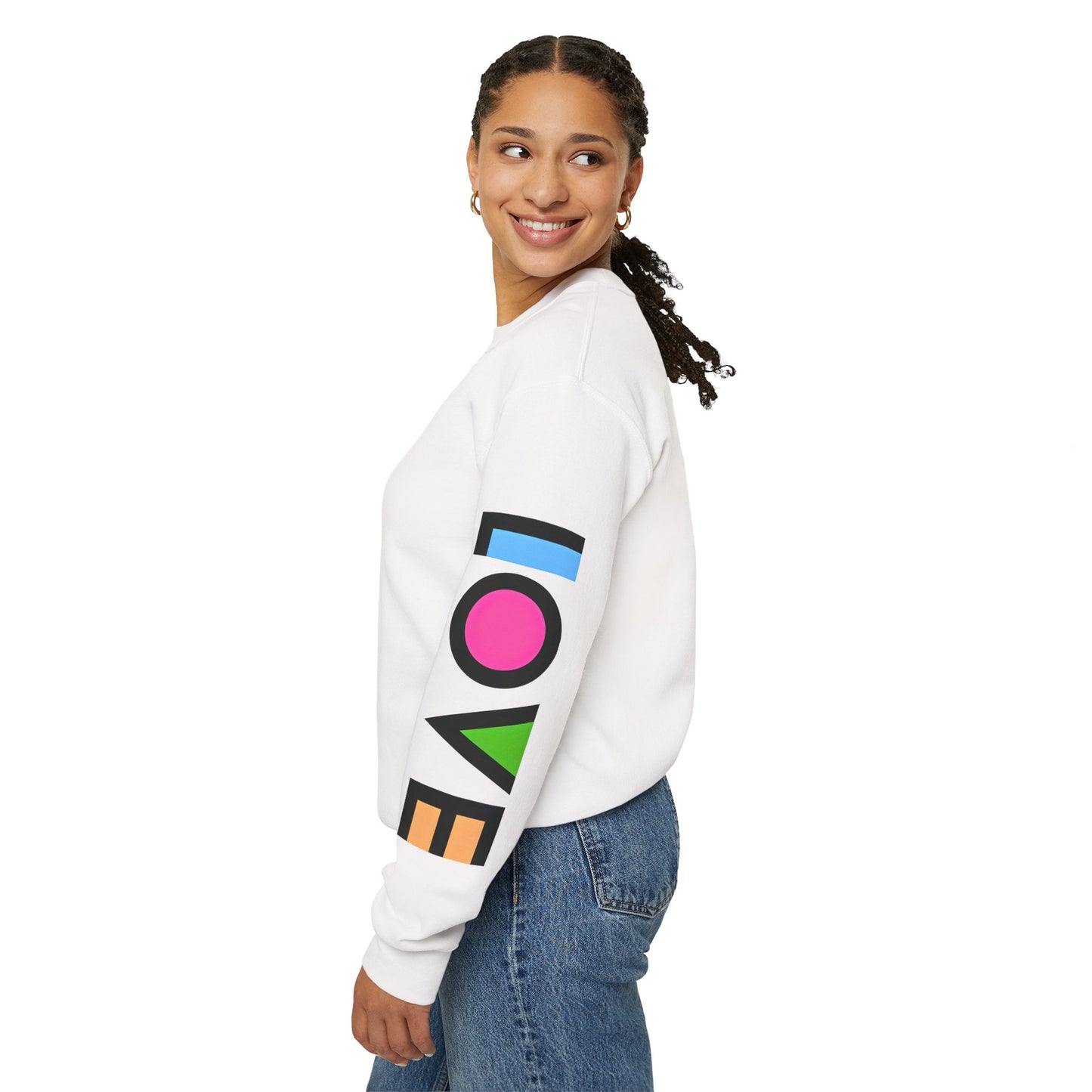 Bold Colorblock LOVE Valentine's Sleeve Graphic