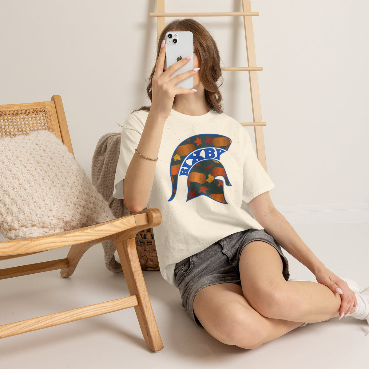Bixby Spartans Pumpkin Patch Helmet Tee – Fall Game Day Shirt