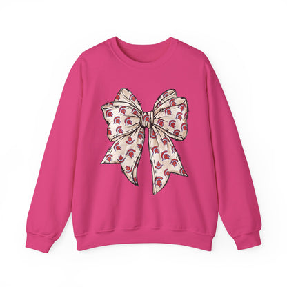 Spartan Helmet Pattered Bow Gildan Sweatshirt