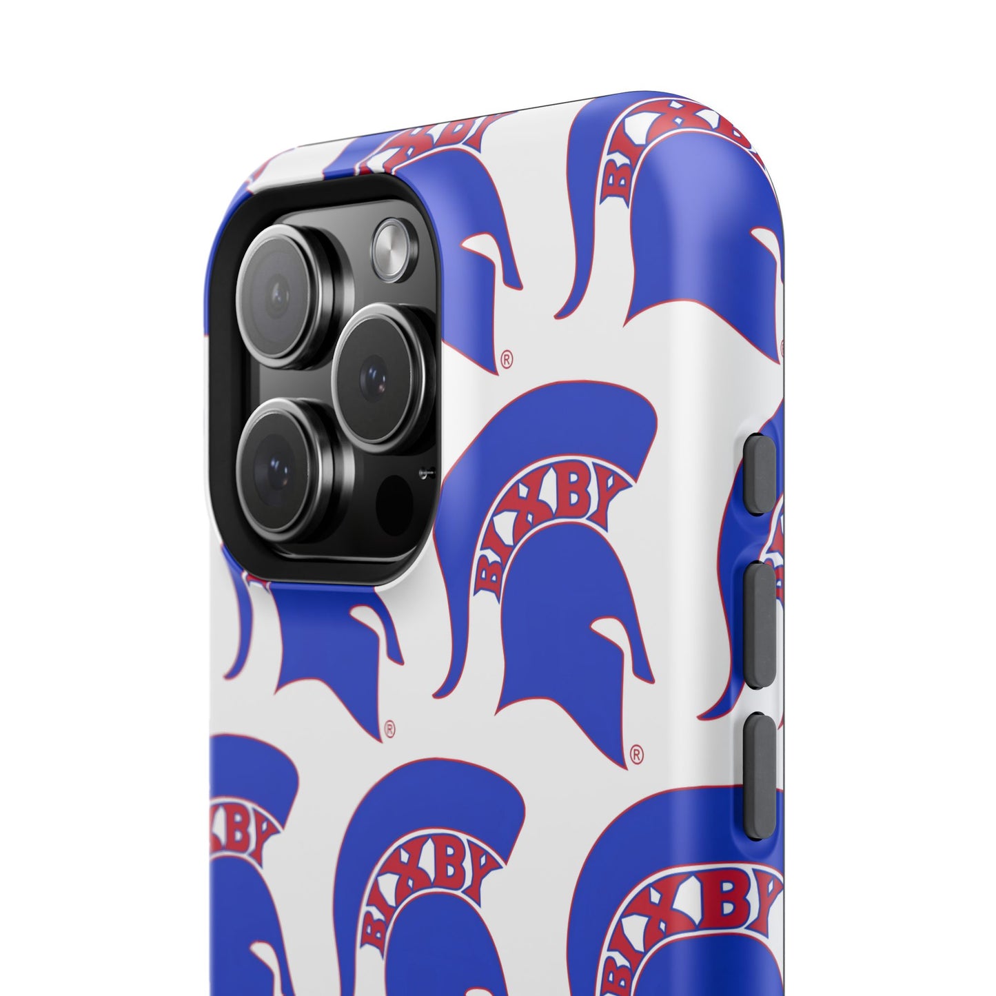 Bixby Spartan Blue Logo Impact Resistant iPhone Case