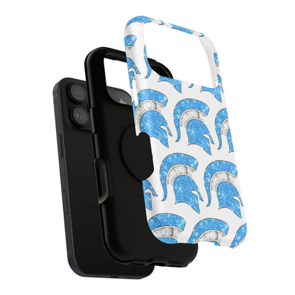 Bixby Spartan Blue Bling Logo Impact Resistant iPhone Case