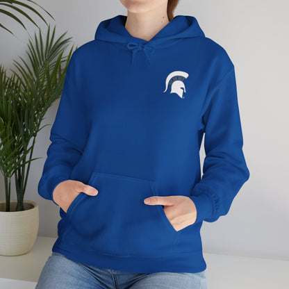 Spartan White Logo Gildan Hoodie