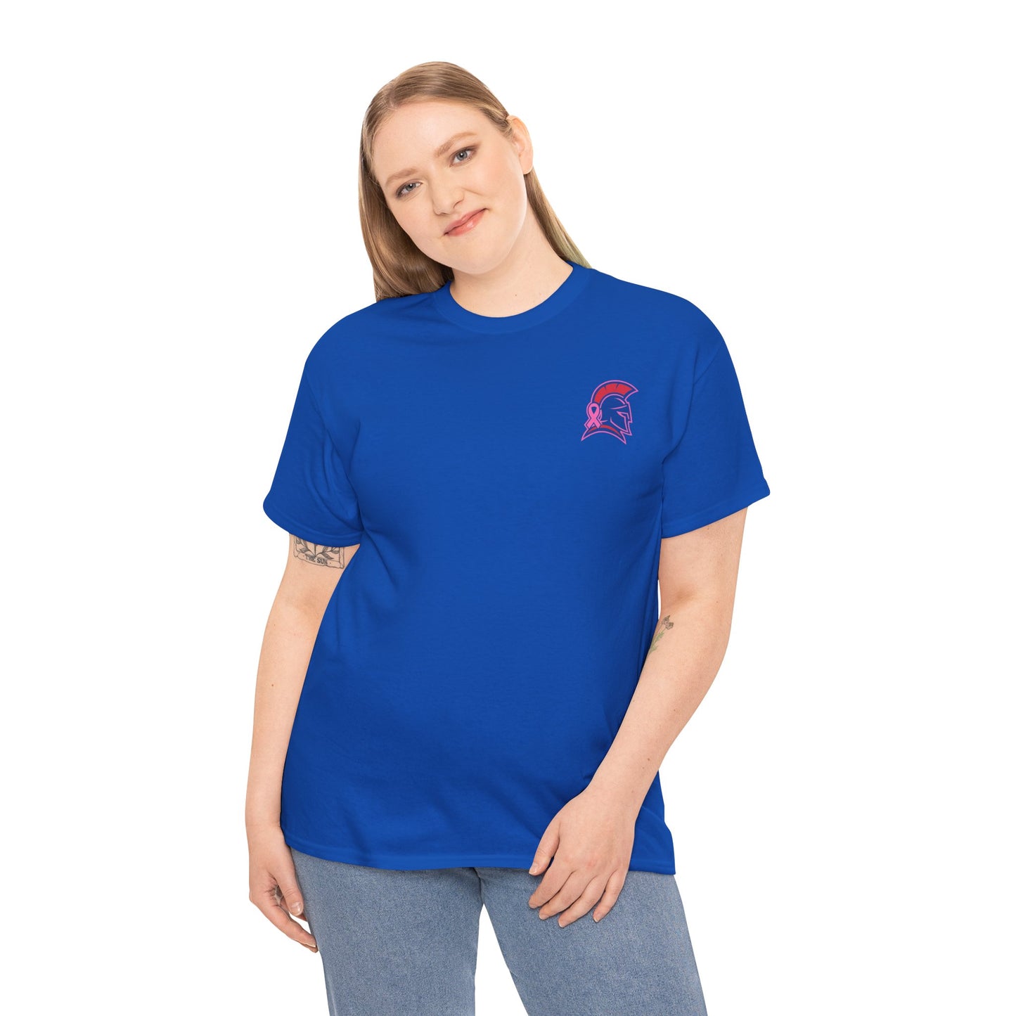Spartan Small Helmet Breast Cancer Awareness Gildan Tee