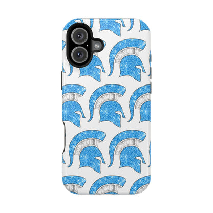 Bixby Spartan Blue Bling Logo Impact Resistant iPhone Case