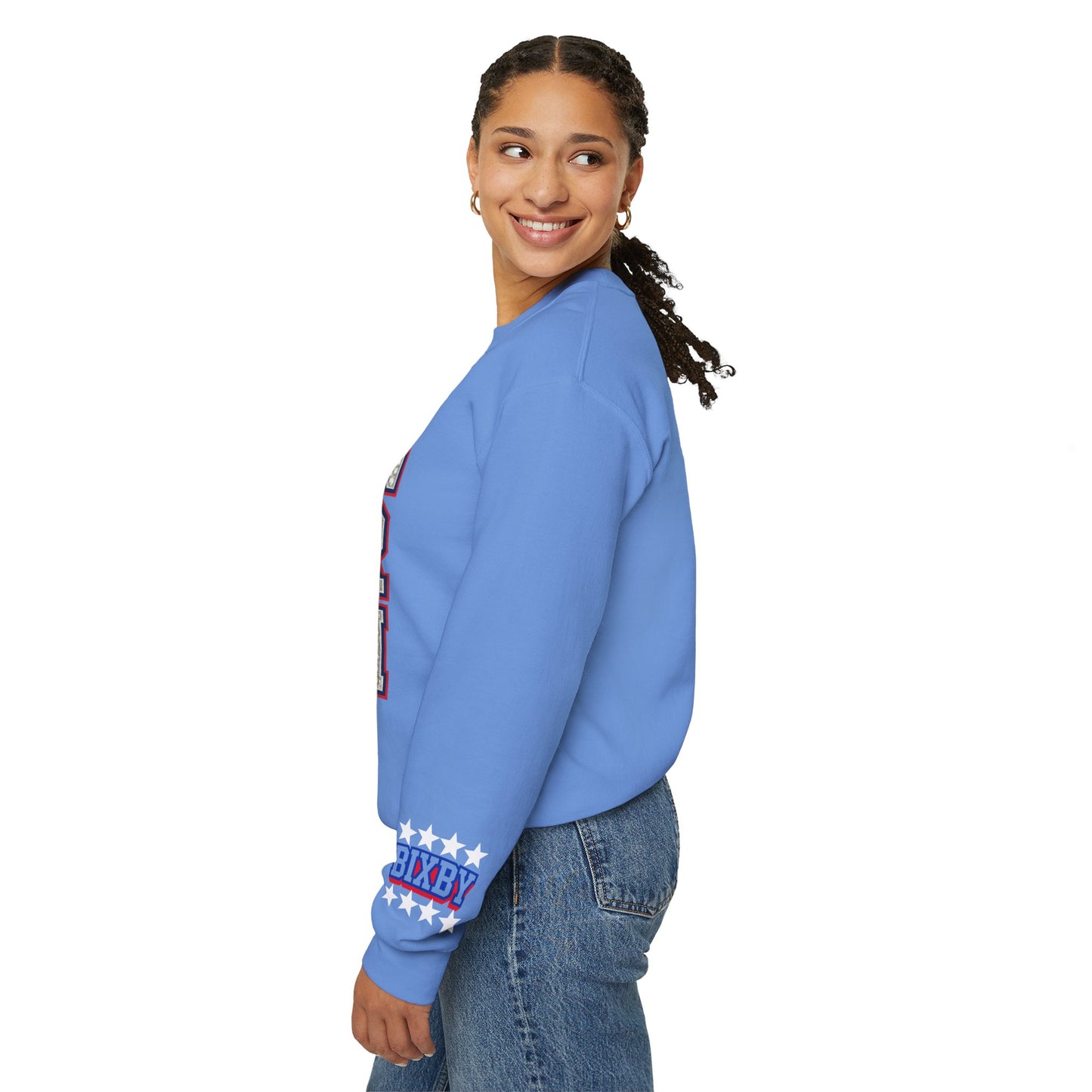 Spartan Cheer Mom With Sleeve Print Gildan Sweatshirt