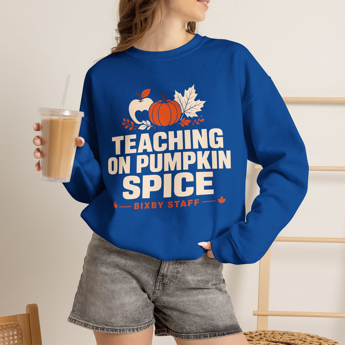 Bixby Spartans Teaching On Pumpkin Spice Bixby Sweatshirt
