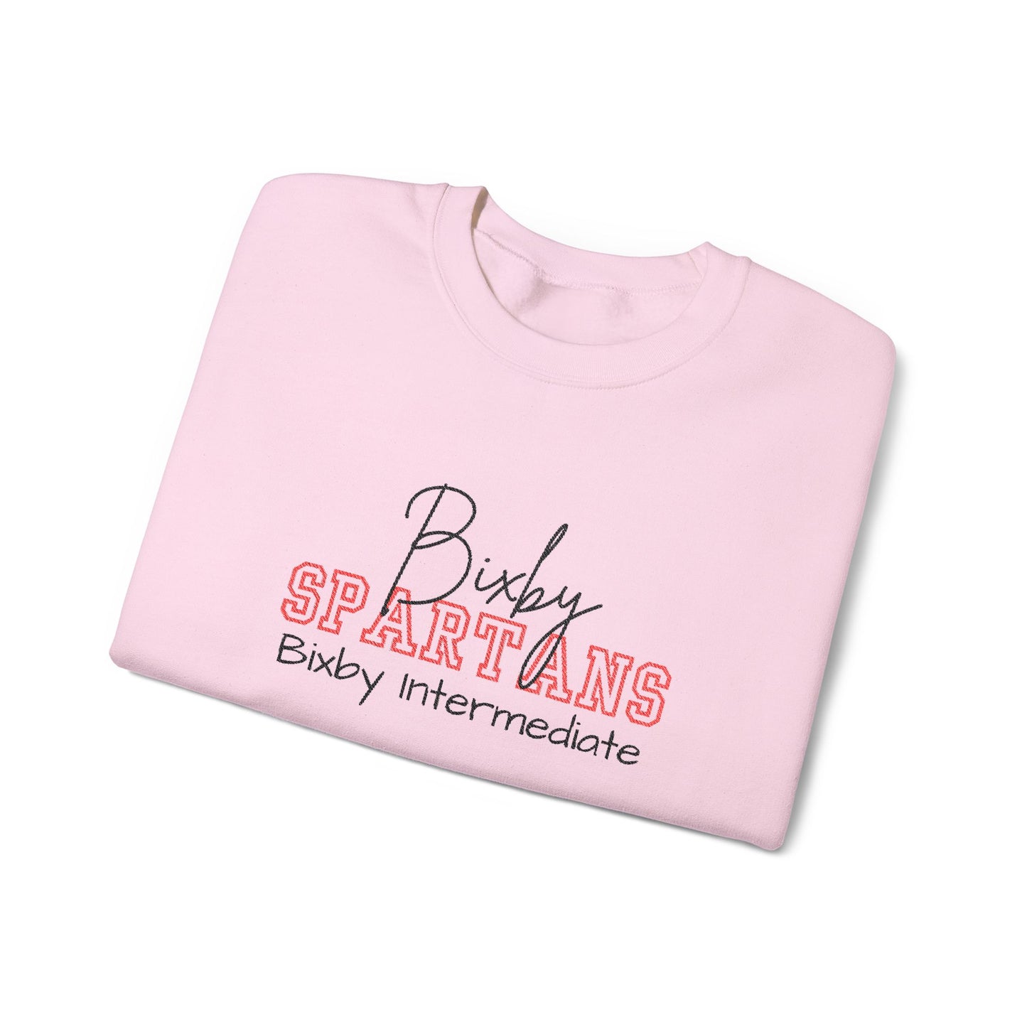 Personalized Embroidered Bixby Spartans Crewneck Sweatshirt