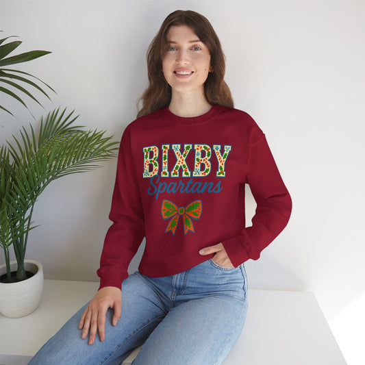 Bixby Spartans Christmas Vibes Gildan Sweatshirt