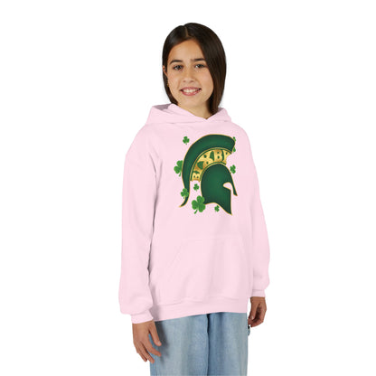 St. Patty's Good Luck Spartan Helmet Youth Hoodie