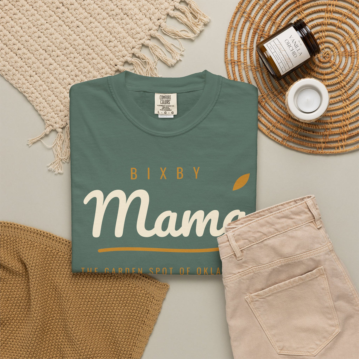 Bixby Mama Comfort Colors Tee | Garden Spot of Oklahoma