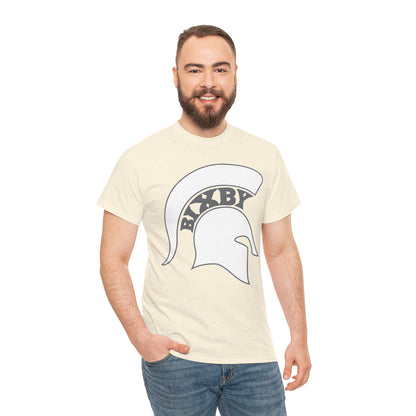 Spartan White Logo Gildan Tee