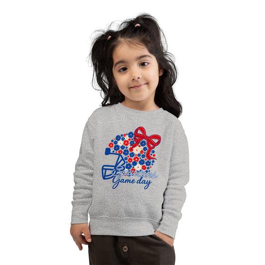 Bixby Spartans Gameday Floral Helmet Toddler Rabbit Skins Sweatshirt