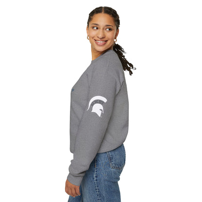 Bixby Spartans Vintage Distressed with Sleeve Print Spirit Sweatshirt