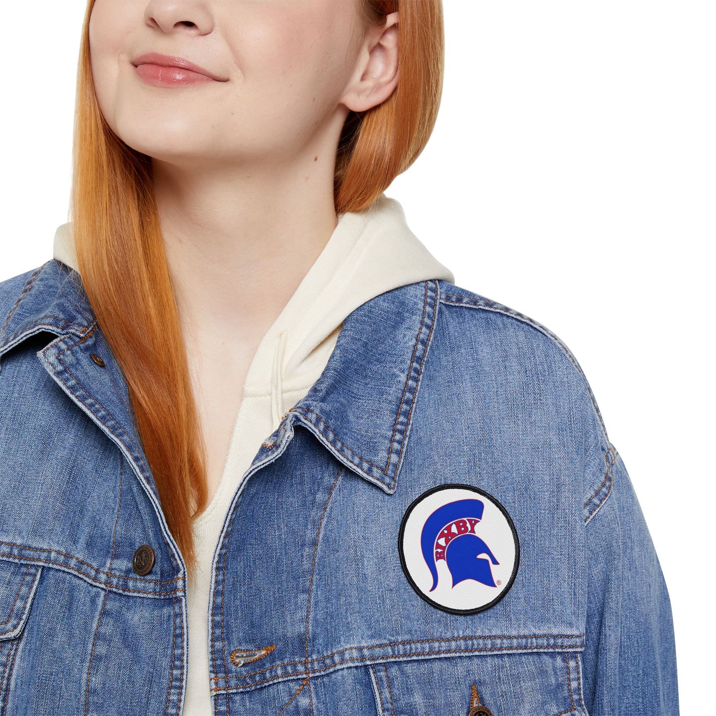 Spartan Blue Logo Iron On Patch